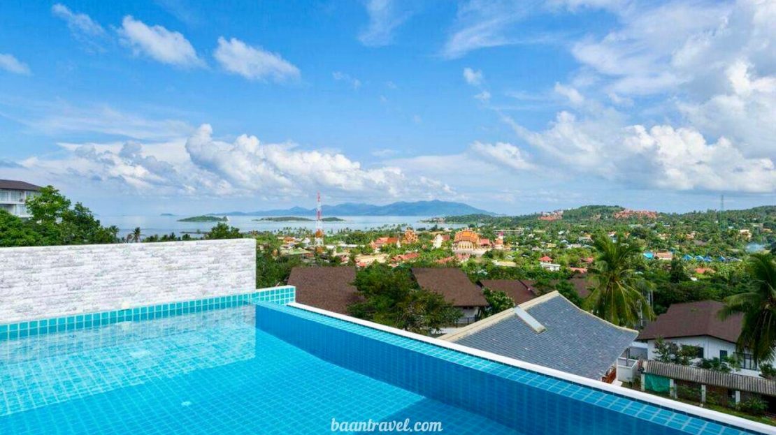 Three-bedroom villa with private pool and beautiful views in the area of ​​Big Buddha on Koh Samui