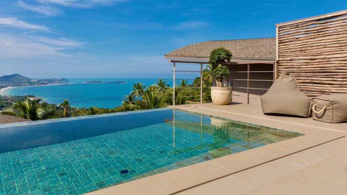 Villa with stunning views in the Chaweng Noi area for rent in Samui