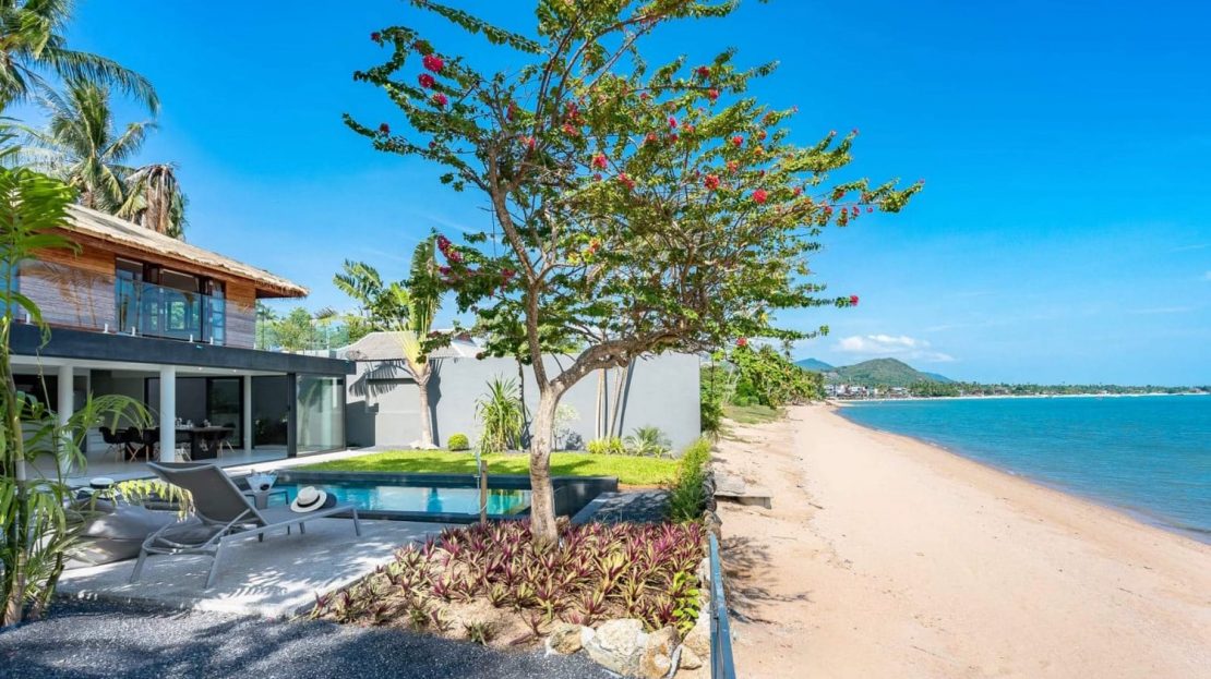 4 bedroom villa for rent on the beach of Bophut for rent in Samui